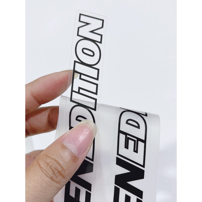 1 bộ 2 miếng tem chữ Blacken Edition dán trang trí xe máy, oto…tem sẵn keo không thấm nước