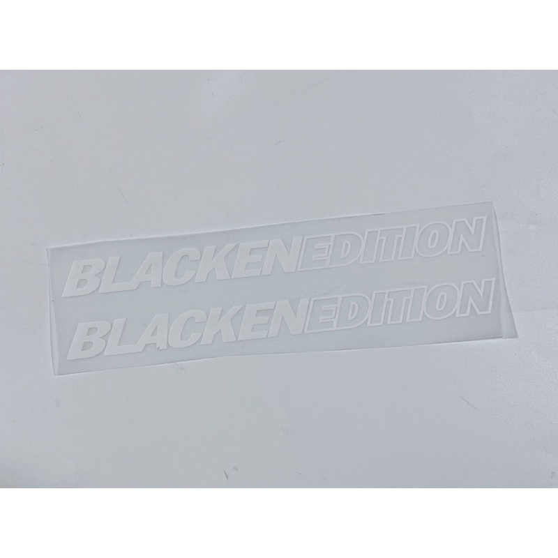 1 bộ 2 miếng tem chữ Blacken Edition dán trang trí xe máy, oto…tem sẵn keo không thấm nước