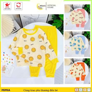 Bộ Quần Áo Trẻ Em  MINKY MOM Bé Trai Bé Gái 8-18kg  Dài Tay Vải Thun Lạnh Mềm Mịn Hình Động Vật Cho Bé 0-5 Tuổi -MIMIA
