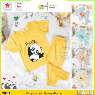 Bộ MINKY MOM Cộc Tay Quần Dài Hình Hổ Khỉ Voi Gấu Trúc Cho Bé Trai, Bé Gái Vải Thun Lạnh Quần Áo Trẻ Em, Đồ Hè Cho Bé