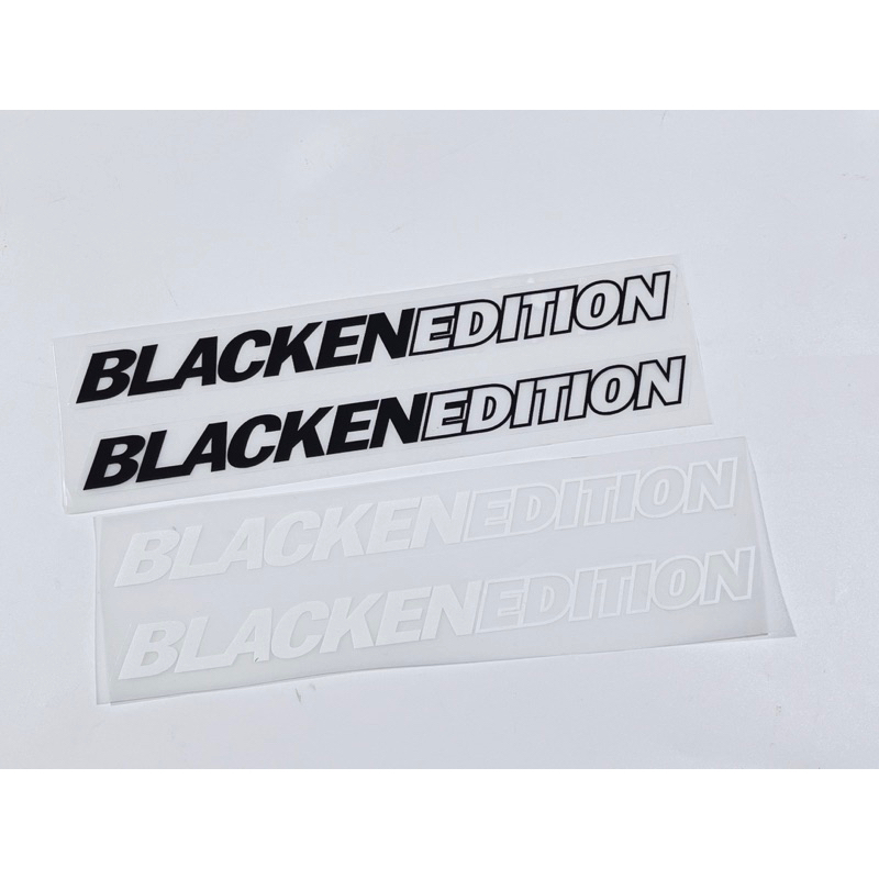 1 bộ 2 miếng tem chữ Blacken Edition dán trang trí xe máy, oto…tem sẵn keo không thấm nước