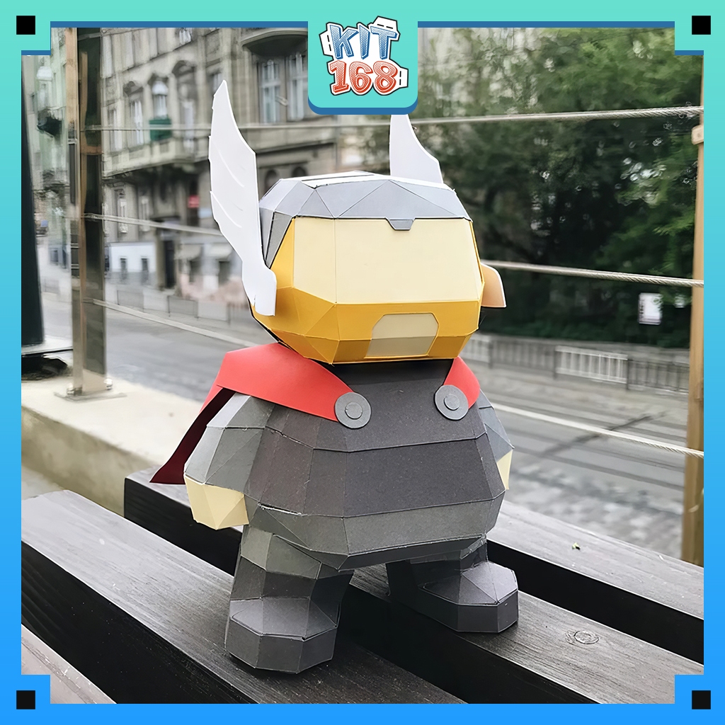 Mô hình giấy Anime Game Chibi Thor mập - Marvel