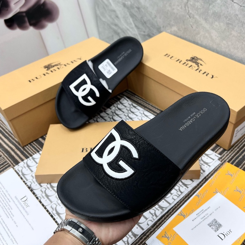 Dép da nam quai ngang D&G siêu đẹp