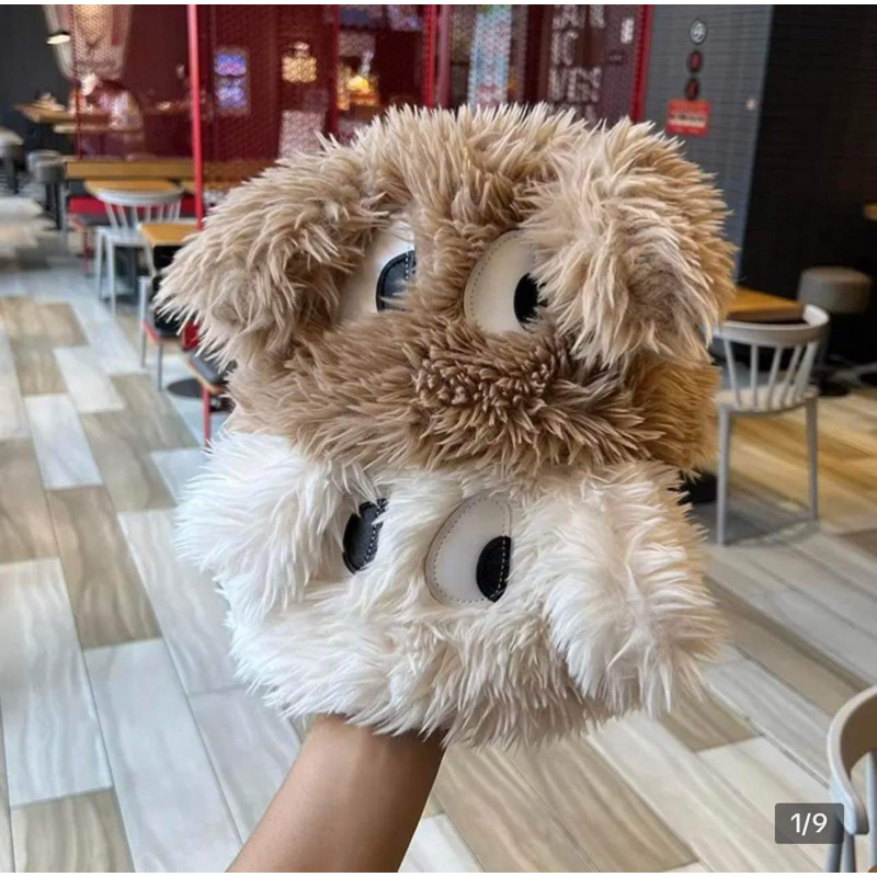 Mũ nữ lông vũ trùm đầu rua tia tai thỏ mắt nhòm dễ thương , phụ kiện thời trang nữ hàn quốc