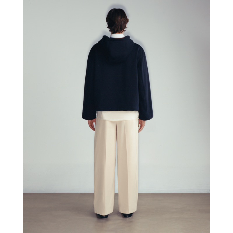 GIAN SAIGON - Áo hoodie dáng lửng- Quilted Loose Hoodie- Màu Đen