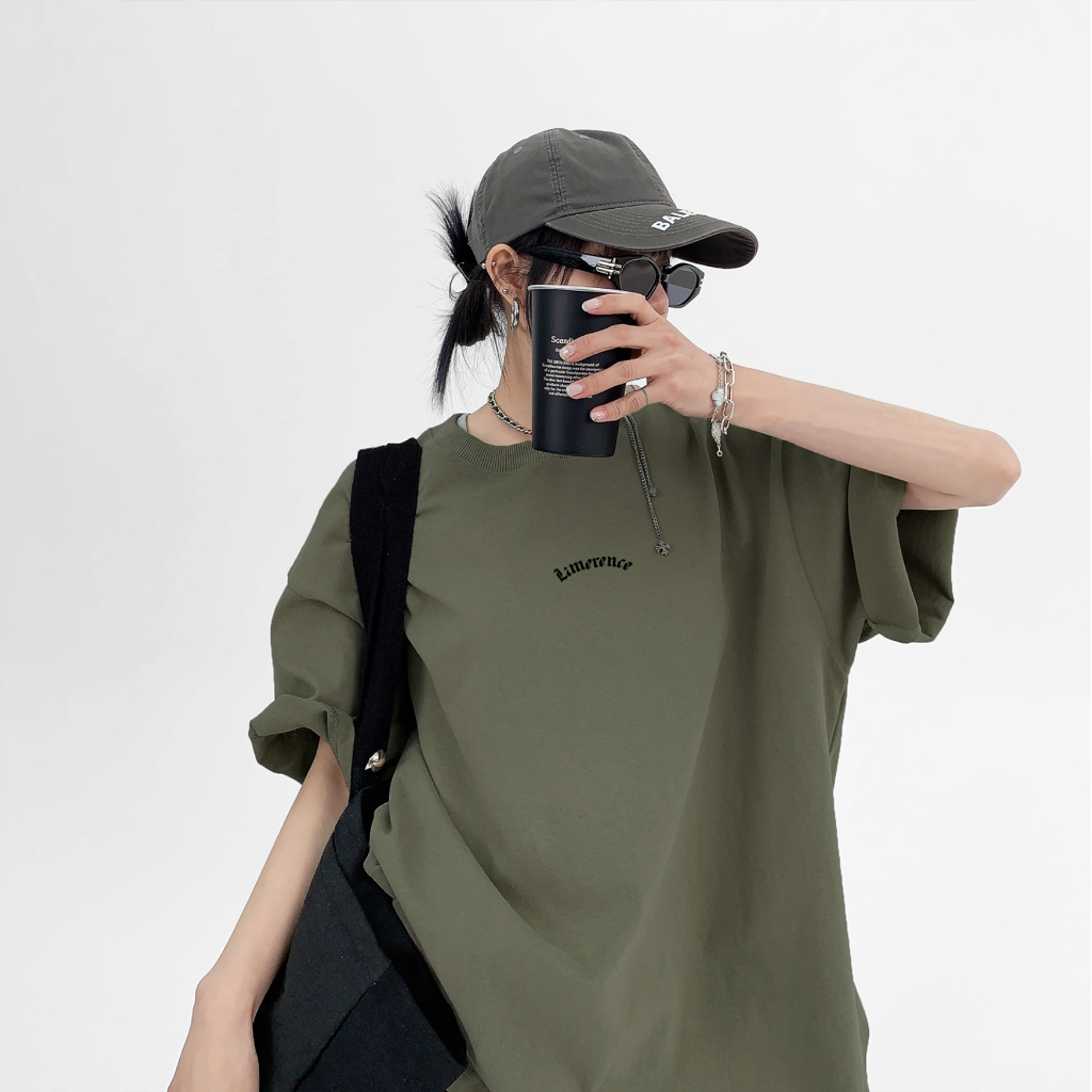 Áo thun form rộng LIMERENCE Basic Logo vải cotton cao cấp co giãn, dày dặn Local Brand