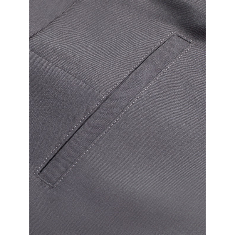 GIAN SAIGON - Quần ống suông cạp cao- Wool-Blend Straight Leg Trouser - Màu Xám