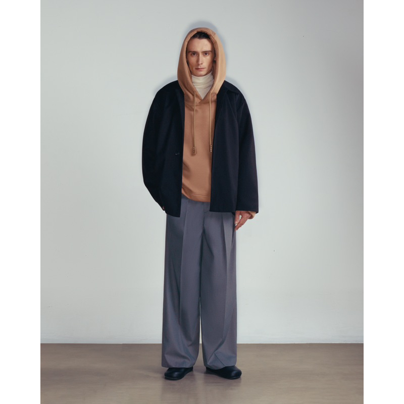 GIAN SAIGON - Áo hoodie dáng lửng- Quilted Loose Hoodie- Màu Nâu Beige