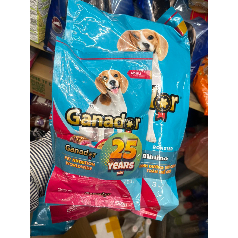 Thức ăn ganador vị bò nướng 3kg