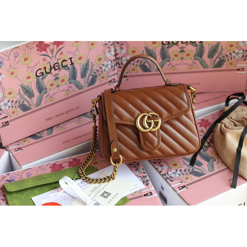 Túi Guc.cu Marmont top handle size 20cm da thật fullbox nam châm 2 lớp