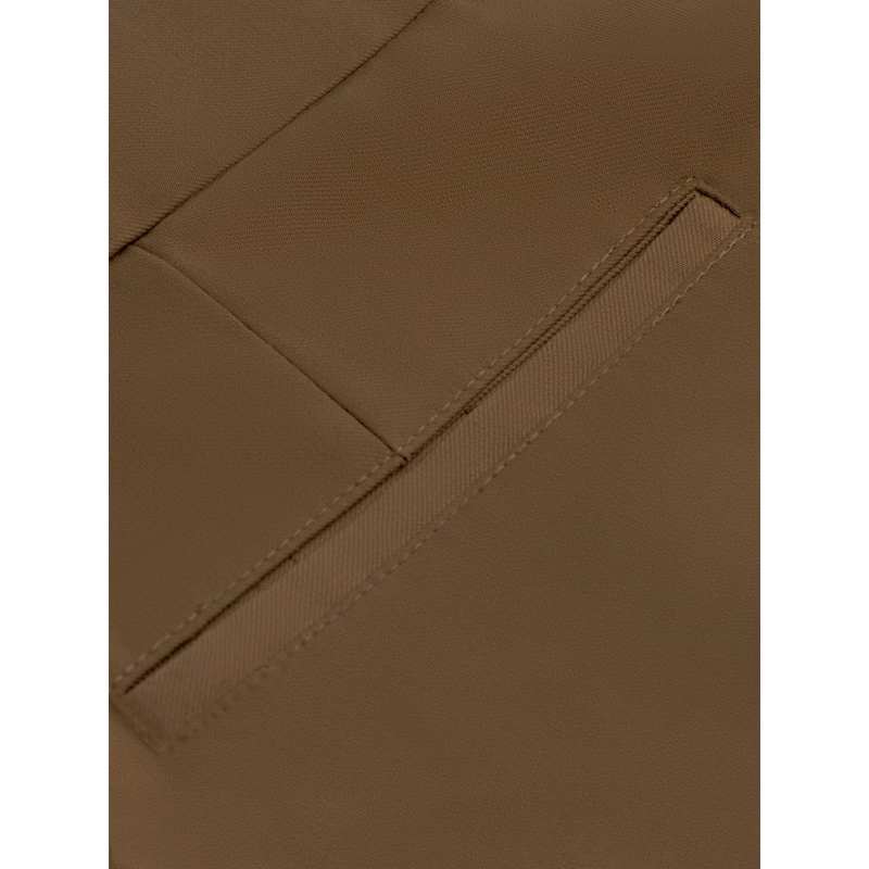 GIAN SAIGON - Quần ống suông cạp cao- Wool-Blend Straight Leg Trouser - Màu Nâu