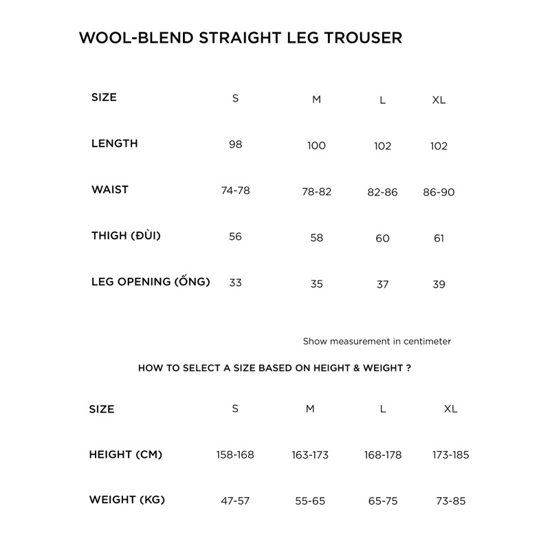 GIAN SAIGON - Quần ống suông cạp cao- Wool-Blend Straight Leg Trouser - Màu Nâu