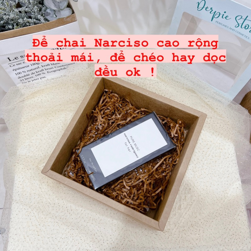 Hộp giấy Kraft hoa lụa đựng quà tặng, nước hoa, mỹ phẩm phong cách vintage