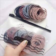 Set 100 Chun Buộc Tóc Hàn quốc Có Túi Zip