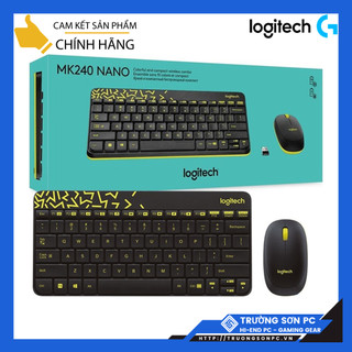 Bộ Phím Chuột Không Dây LOGITECH MK240 NANO | Hàng Chính Hãng