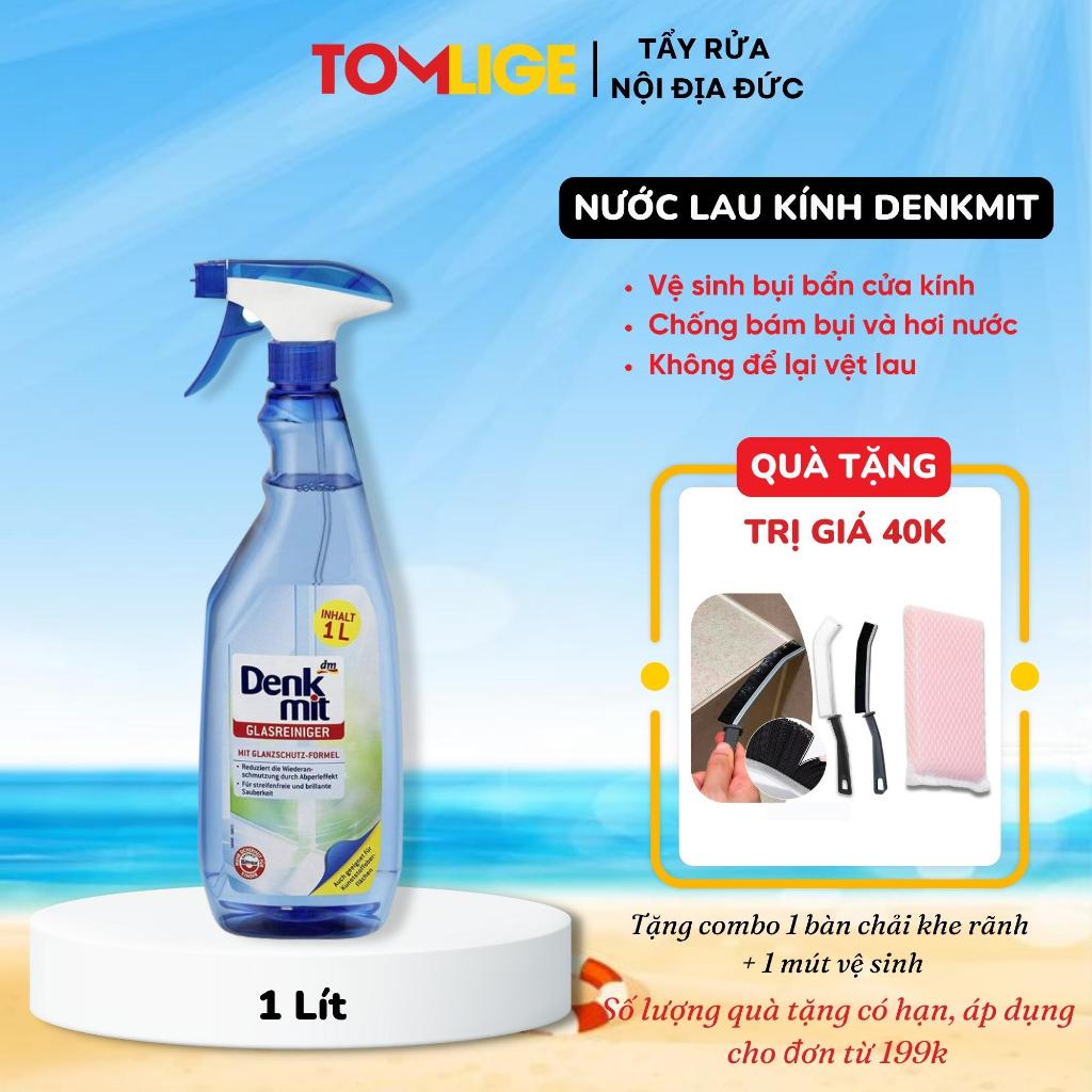 Nước Lau Xịt Kính Denkmit GLASREINIGER 1L Tomlige Hàng Đức Chống Bám Bụi và Hơi Nước Trên Kính