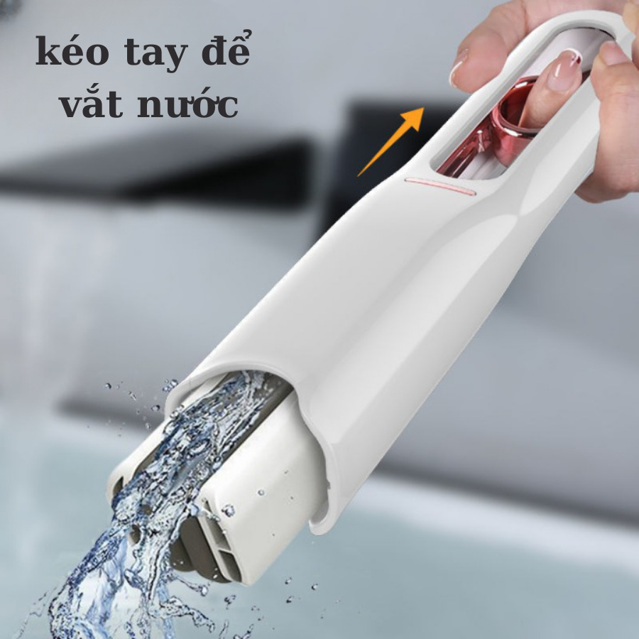 Cây Lau Bàn Bếp Tự Vắt Thông Minh Mini 25cm, Bọt Biển Siêu Thấm Hút Đa Năng, Gập Gọn