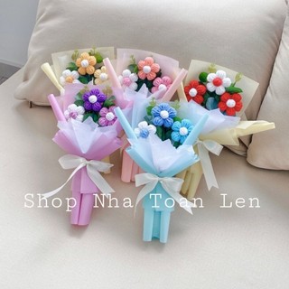 Bó hoa len handmade xinh xắn