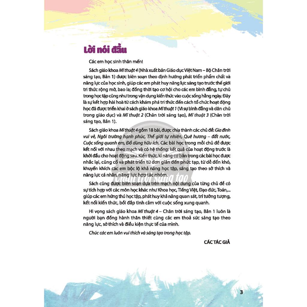 Sách học sinh – Mĩ thuật Lớp 4 - Bản 1 – Chân trời sáng tạo
