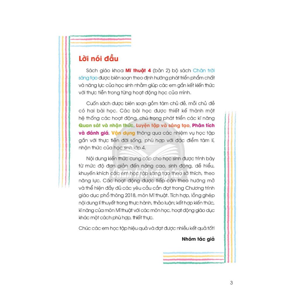 Sách học sinh – Mĩ thuật Lớp 4 - Bản 2 – Chân trời sáng tạo