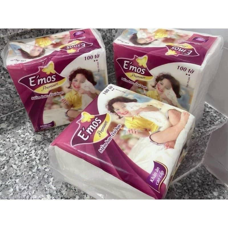 GIẤY ĂN VUÔNG E’MOS 100 tờ