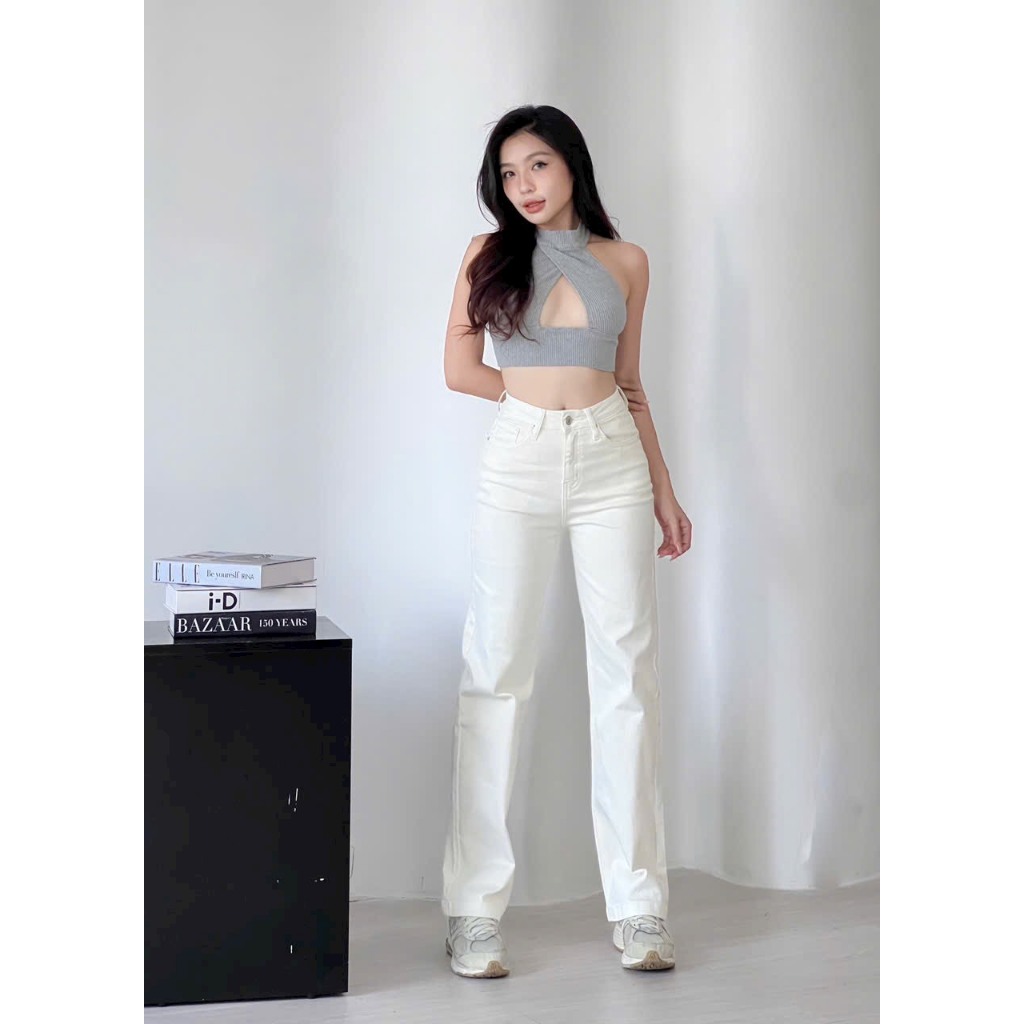 Quần jean nữ Za.ra xuất xịn ống rộng suông màu size 26-30