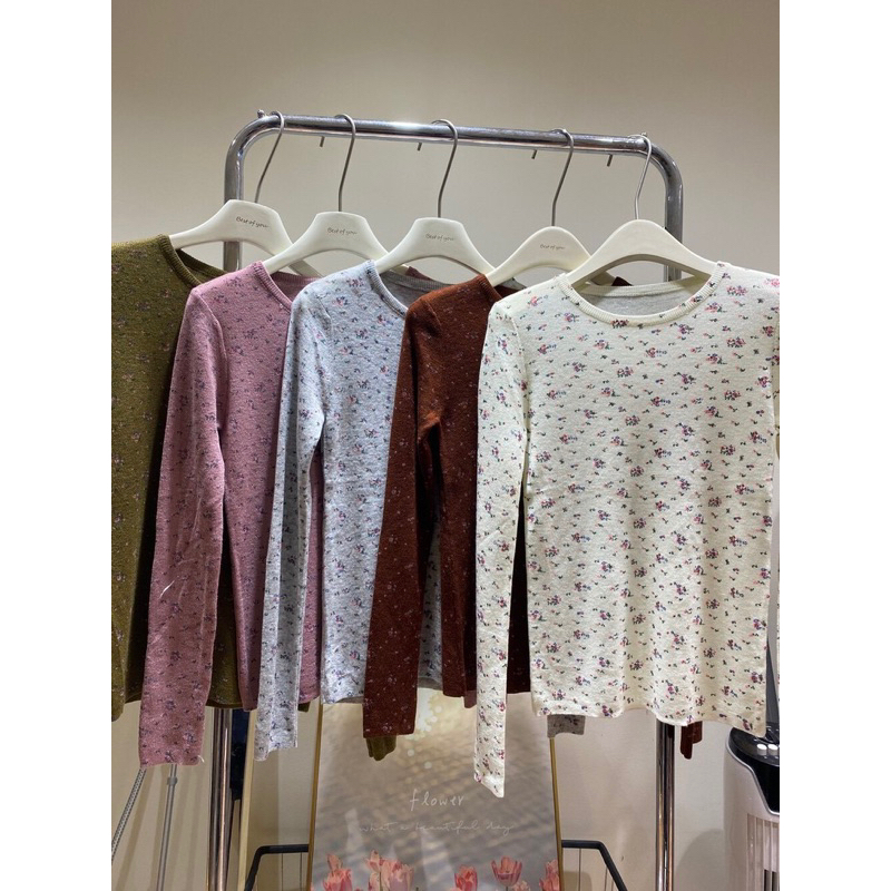 Áo thun gân hoa nhí tay dài 23'September