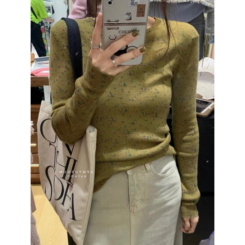 Áo thun gân hoa nhí tay dài 23'September