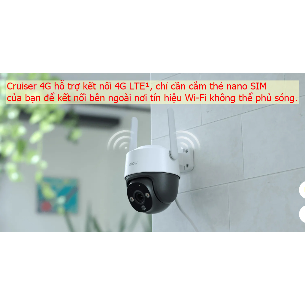 Camera Dùng Sim 4G Imou S21FTP 2.0 MP 1080P - Xoay 360 Độ - Đàm Thoại 2 Chiều - Còi Hú - Ngoài Trời.