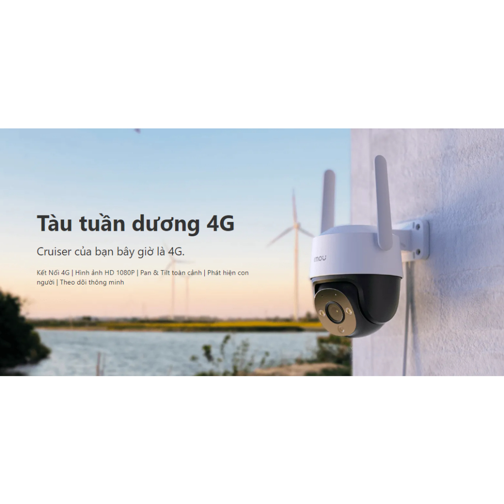 Camera Dùng Sim 4G Imou S21FTP 2.0 MP 1080P - Xoay 360 Độ - Đàm Thoại 2 Chiều - Còi Hú - Ngoài Trời.