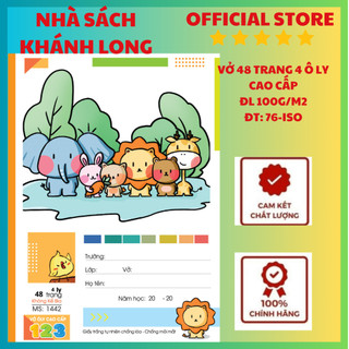 Vở Ô LY Chống Lóa 123 (6 sao) 48 - 80 trang 4ly Lốc 5 - 10 Quyển