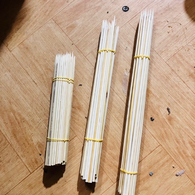 100 Tăm xiên tre, que tre xiên thịt xúc xích dài 15cm, 17cm, 20cm, 25cm và 30cm