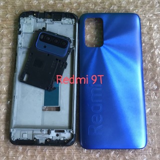 Bộ vỏ sườn xiaomi Redmi 9T-kèm phím bấm,kính camera >