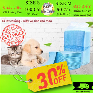 Tã lót vệ sinh chó mèo, miếng lót chuồng cho chó mèo nội địa Trung. Thấm hút và khử mùi hôi cực tốt. Size S, M