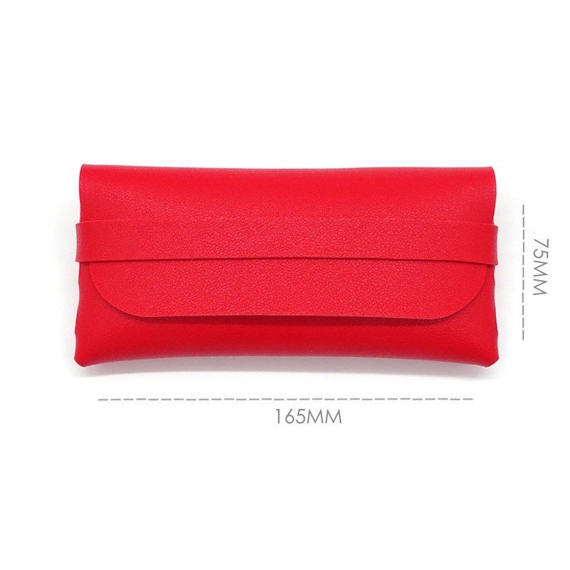 Ví da gài đa năng đựng kính mát, kính cận màu trơn PK506 thời trang