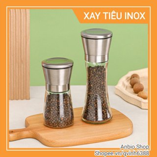  Lọ xay tiêu cầm tay inox 304 xay tiêu và hạt khô nhanh chóng 