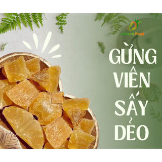  500 gram Mứt Gừng Viên Sấy Dẻo, vị ngọt, hình thật - 
