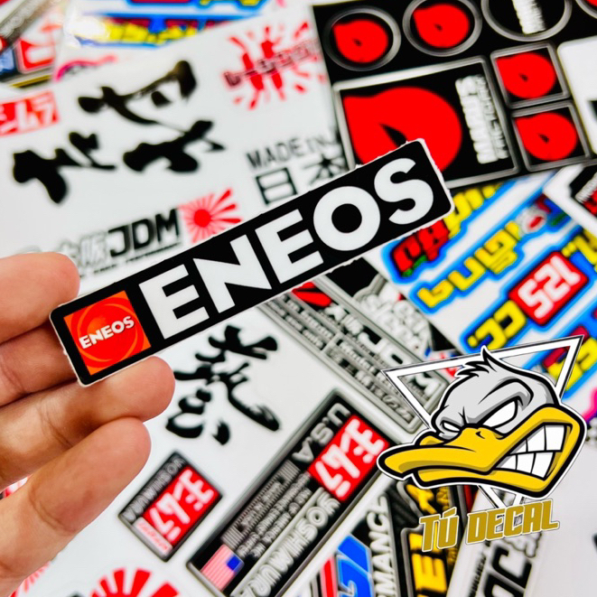 Tem Sticker Logo Eneos Dán Trang Trí Xe Máy, Laptop, Điện Thoại v.v Decal Chống Thấm Nước Bền Màu Ch