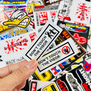 Tem Logo Sticker Cảnh Bảo Cà Khịa Vui Nhộn Dán Trang Trí Xe, Nón Bảo Hiểm, Laptop v.v Chất Liệu Decal Chống Thấm Nước