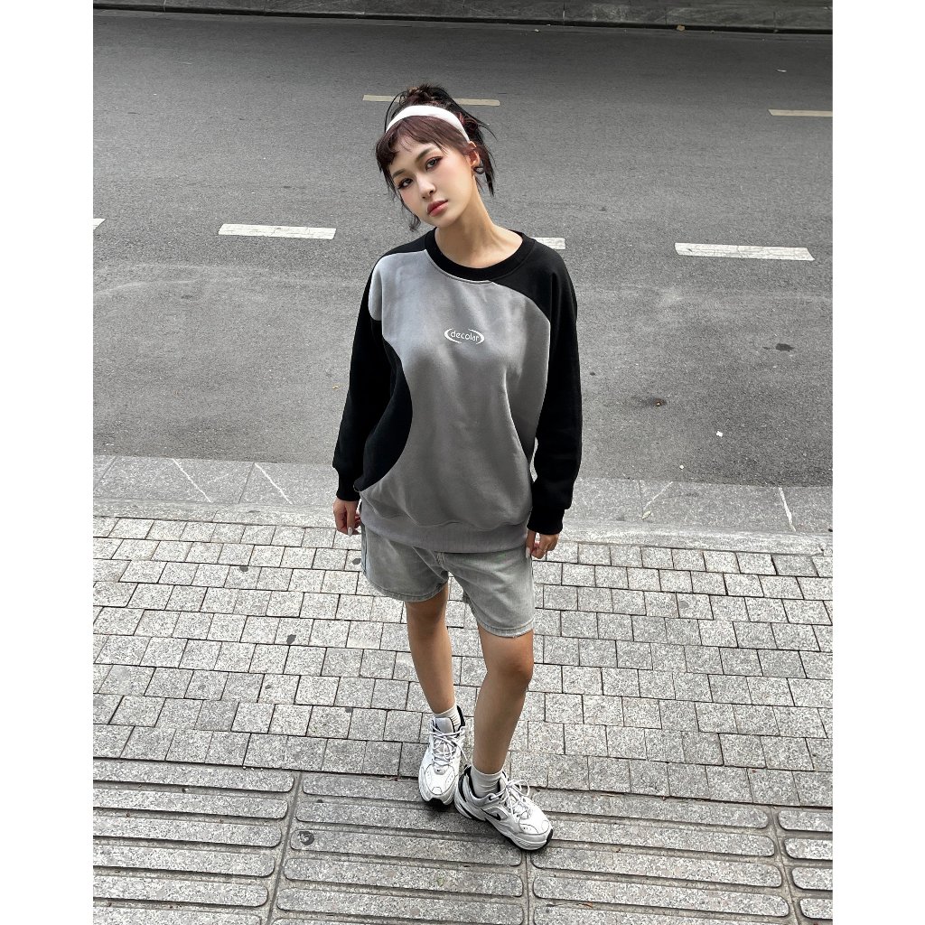 Áo Sweater raplan thiết kế độc lạ dày dặn thương hiệu Decolar D34