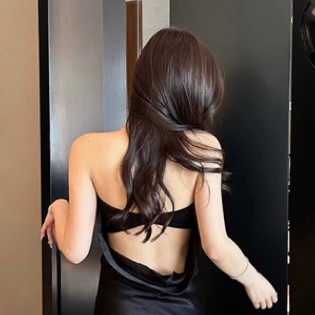 Đầm dài đi tiệc hở lưng sang trọng có mút váy quây sexy Linari D17