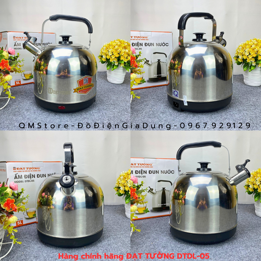 Ấm Siêu Tốc Đạt Tường Tự Động Ngắt Điện Chính Hãng, Bình Đun Nước DTCV-01 DTDL-05 DTDL-09 Inox 304 Nhanh Sôi QM Strore