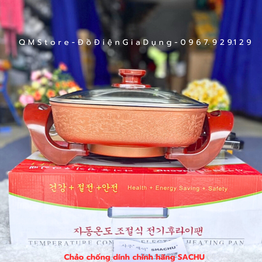 Chảo điện đa năng Shachu CS-F1 chính hãng Hàn Quốc thế hệ mới, Chảo điện đa năng Shachu CS-F1 nấu canh xào hấp QM Store