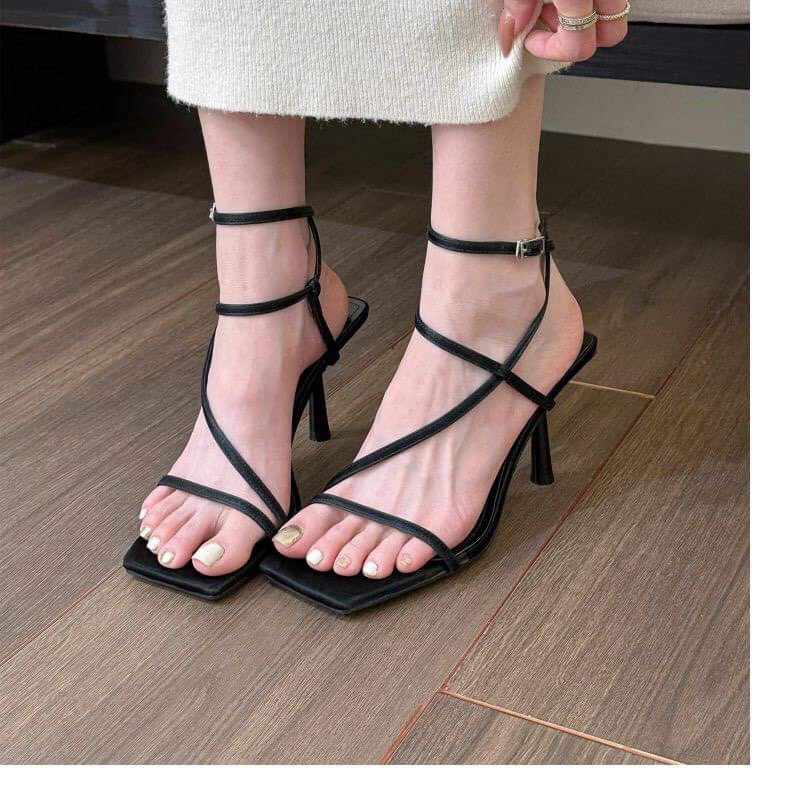 Gót nhọn mũi vuông cao 5 phân quai mảnh có big size 35-45
