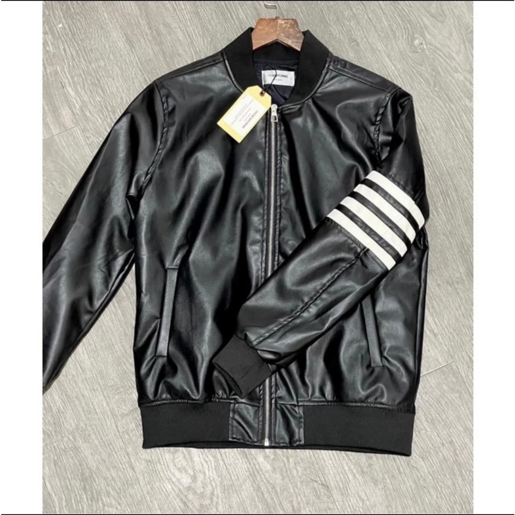 Áo khoác nam boy phố Da Thome Jacket May 4 sọc trắng