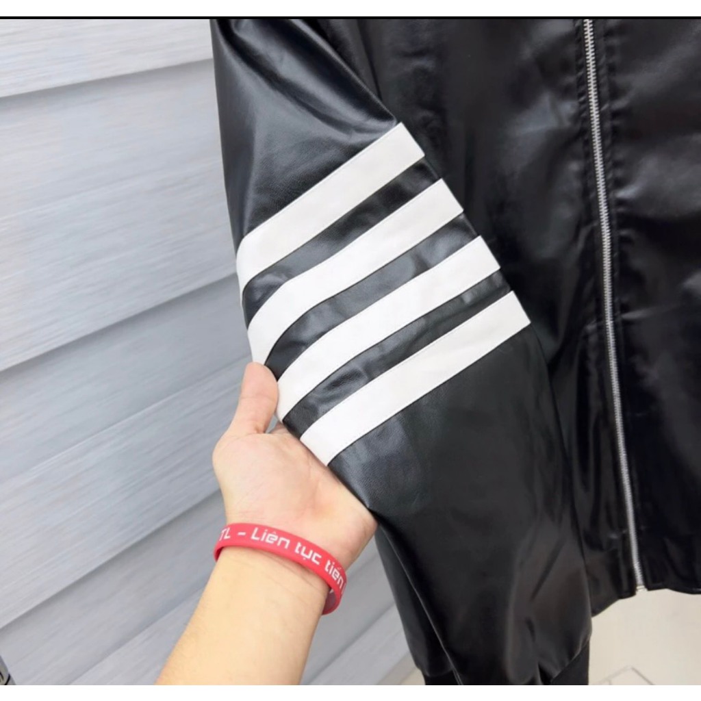 Áo khoác nam boy phố Da Thome Jacket May 4 sọc trắng