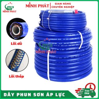 Dây phun sơn công nghiệp áp lực 1/4, dây phun sơn bố thép cao cấp chống nổ ống minh phát
