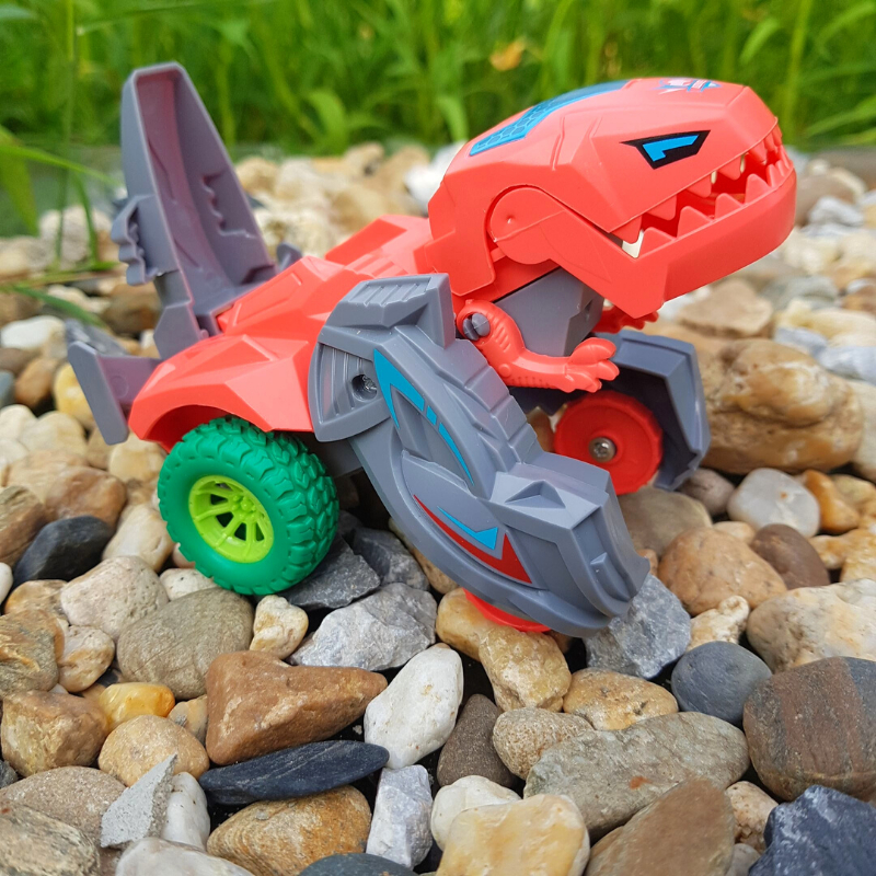 Đồ chơi ô tô khủng long chạy bánh đà, biến hình khi gặp vật cản dành cho bé - Đồ chơi MiniKids