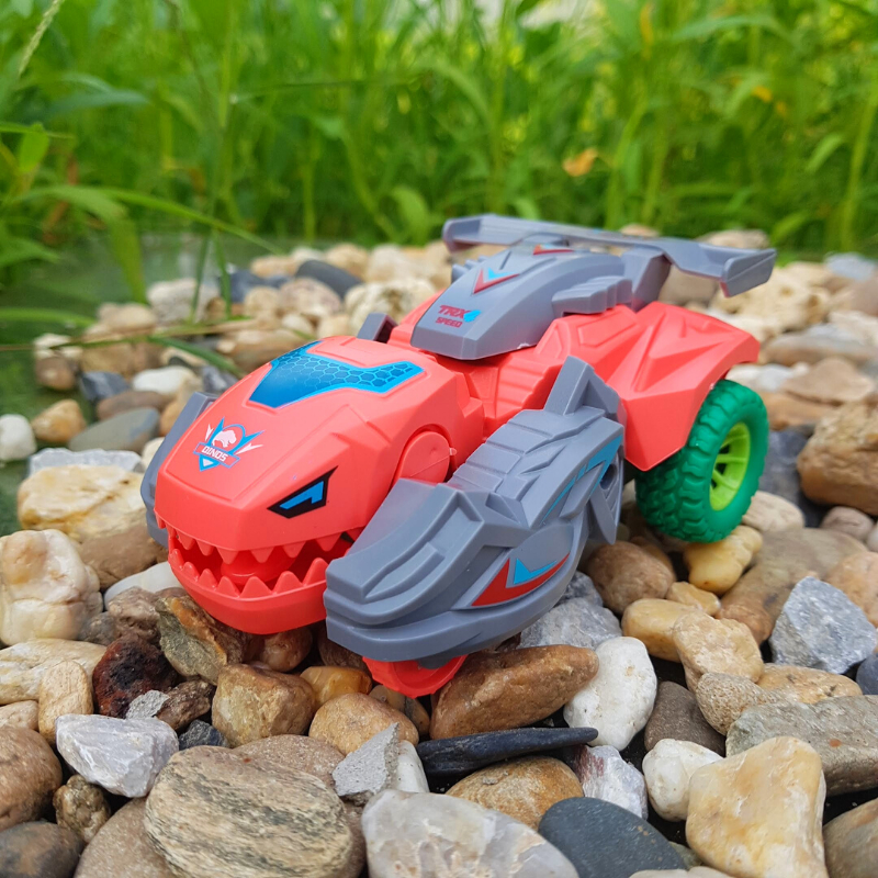 Đồ chơi ô tô khủng long chạy bánh đà, biến hình khi gặp vật cản dành cho bé - Đồ chơi MiniKids