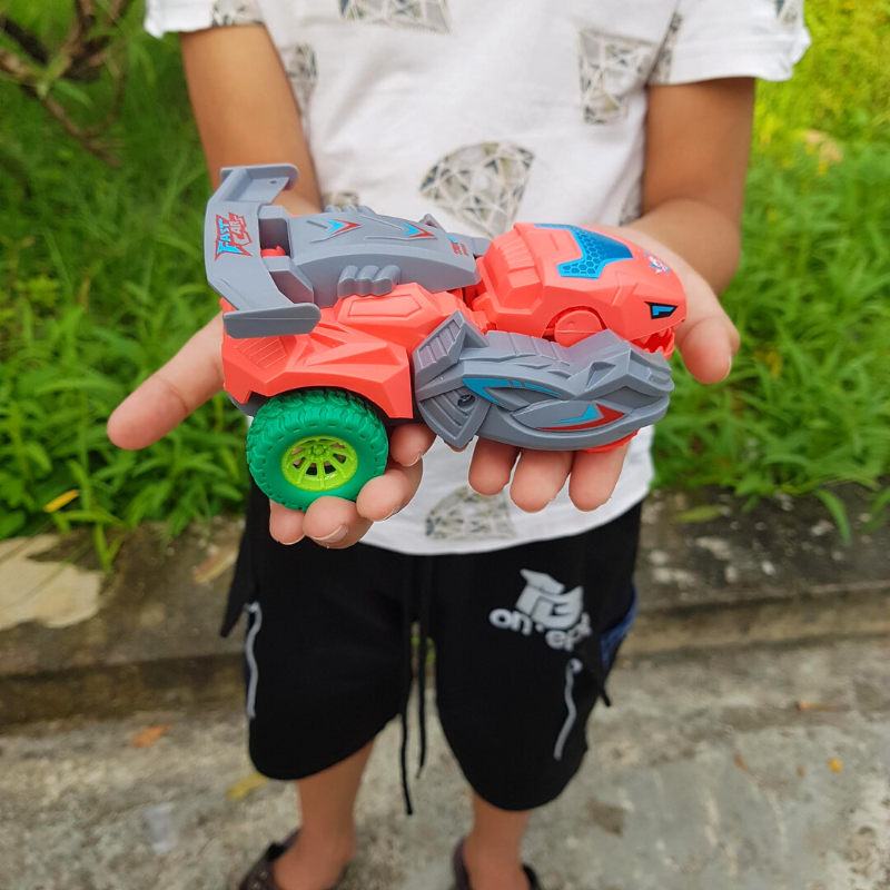 Đồ chơi ô tô khủng long chạy bánh đà, biến hình khi gặp vật cản dành cho bé - Đồ chơi MiniKids